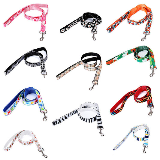 Pet Leash Multicolor Dog Pull Strap Check Stripe Extension Strap Pet Supplies