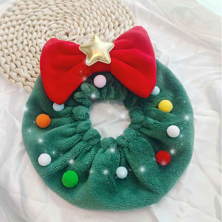 Christmas Pet Bow-knot Collar Friendly To Skin Xmas Pet Scarf WashableParty Pet Dog Neck Strap Scarf Photo Prop Pet Supplies